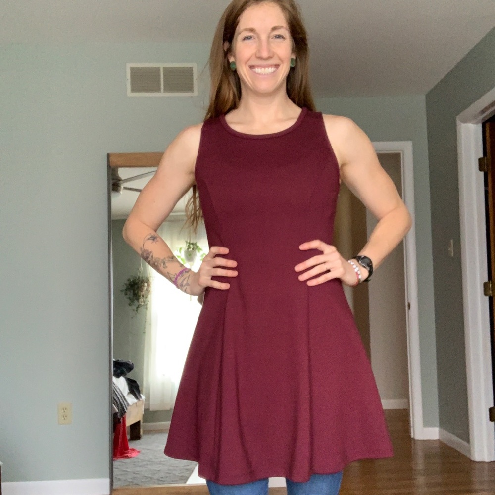 Burgundy sweater dress. Old Navy, size small